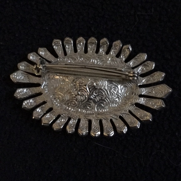 Vintage pink brooch with rhinestones - Picture 5 of 6